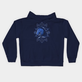 Horse Head Geometry Kids Hoodie